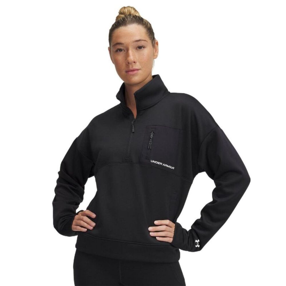 Under Armour Womens/Ladies Half Zip Track Top / Black